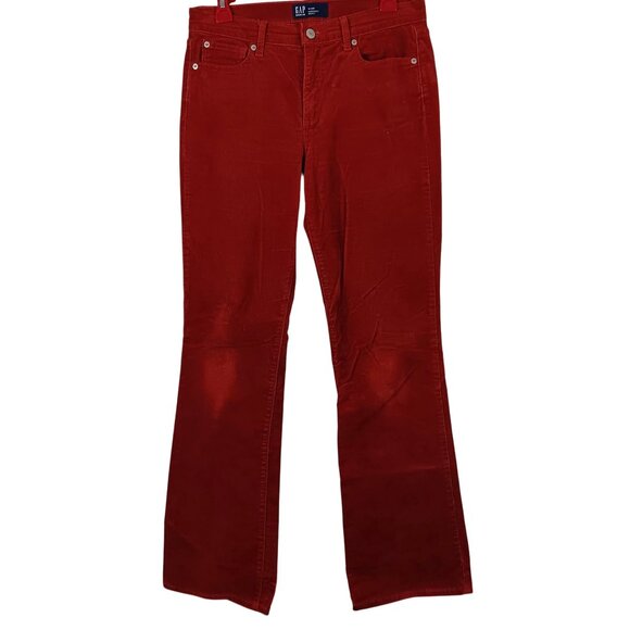 Gap Denim Womens Perfect Boot Corduroy Pants Size 6/28R Burnt Rust 30x32 - Picture 1 of 9